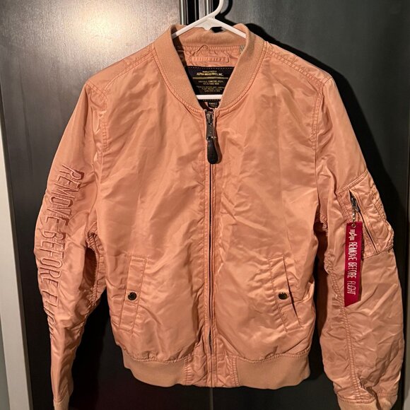 Alpha Industries Women's Bomber Jacket in Rose Size S - Picture 1 of 4